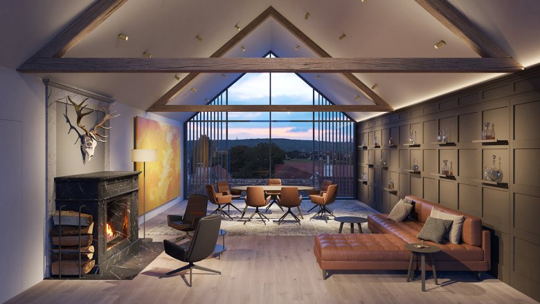 Mörwald Gutshof, Kaminzimmer, © Architekten Maurer und Partner